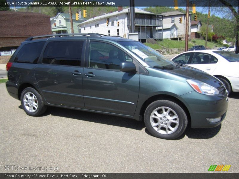 Aspen Green Pearl / Fawn Beige 2004 Toyota Sienna XLE AWD