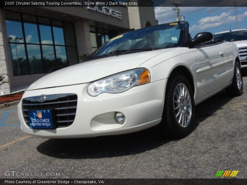 Stone White / Dark Slate Gray 2005 Chrysler Sebring Touring Convertible