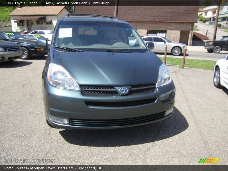 Aspen Green Pearl / Fawn Beige 2004 Toyota Sienna XLE AWD