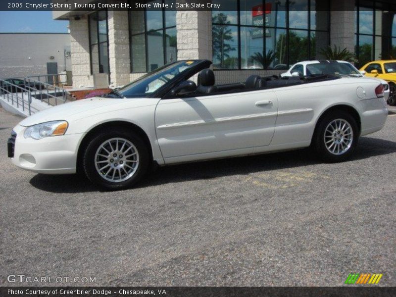Stone White / Dark Slate Gray 2005 Chrysler Sebring Touring Convertible