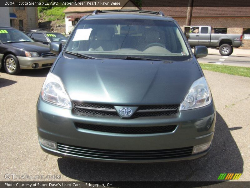 Aspen Green Pearl / Fawn Beige 2004 Toyota Sienna XLE AWD