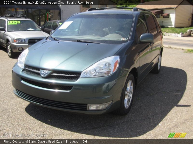 Aspen Green Pearl / Fawn Beige 2004 Toyota Sienna XLE AWD