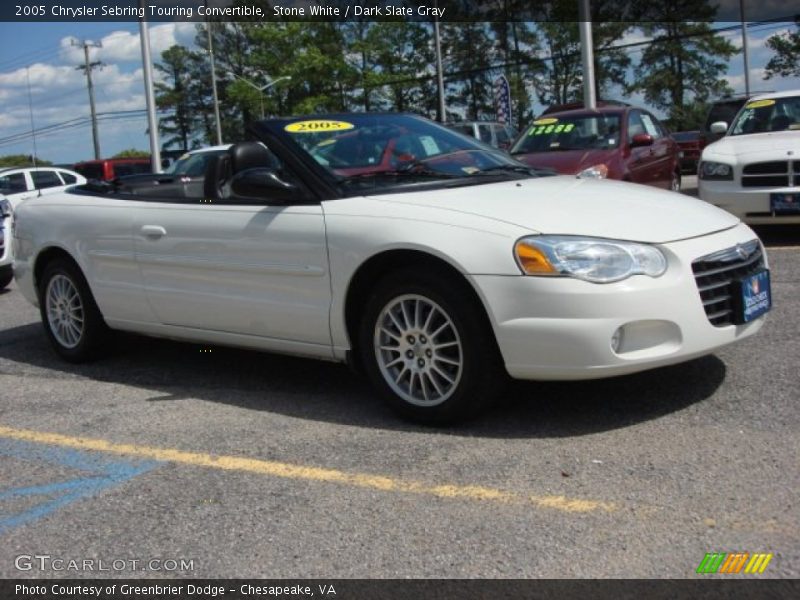 Stone White / Dark Slate Gray 2005 Chrysler Sebring Touring Convertible
