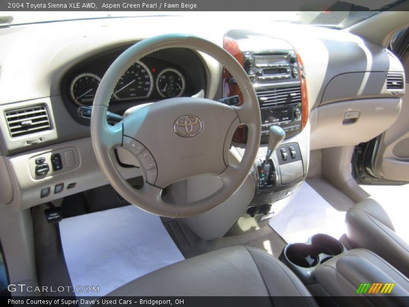 Aspen Green Pearl / Fawn Beige 2004 Toyota Sienna XLE AWD