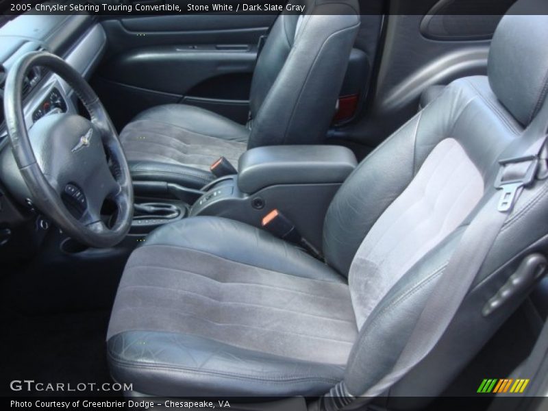Stone White / Dark Slate Gray 2005 Chrysler Sebring Touring Convertible