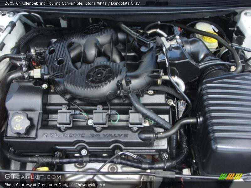 Stone White / Dark Slate Gray 2005 Chrysler Sebring Touring Convertible