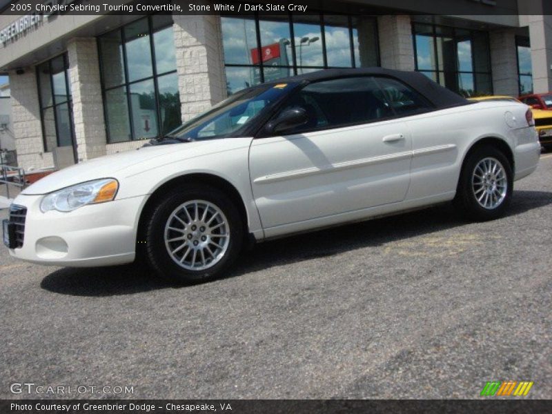 Stone White / Dark Slate Gray 2005 Chrysler Sebring Touring Convertible
