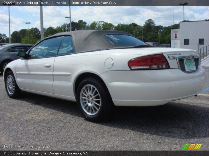 Stone White / Dark Slate Gray 2005 Chrysler Sebring Touring Convertible