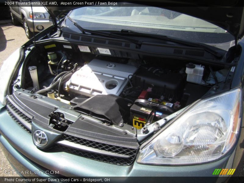 Aspen Green Pearl / Fawn Beige 2004 Toyota Sienna XLE AWD