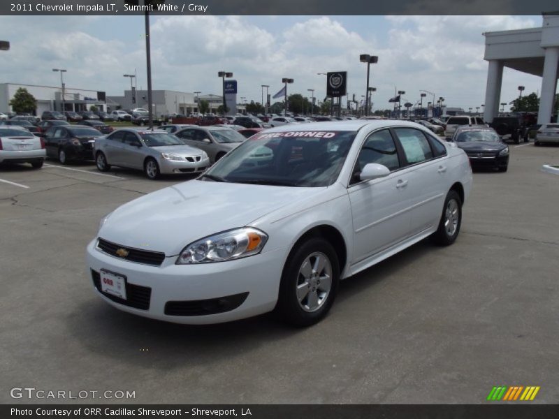 Summit White / Gray 2011 Chevrolet Impala LT