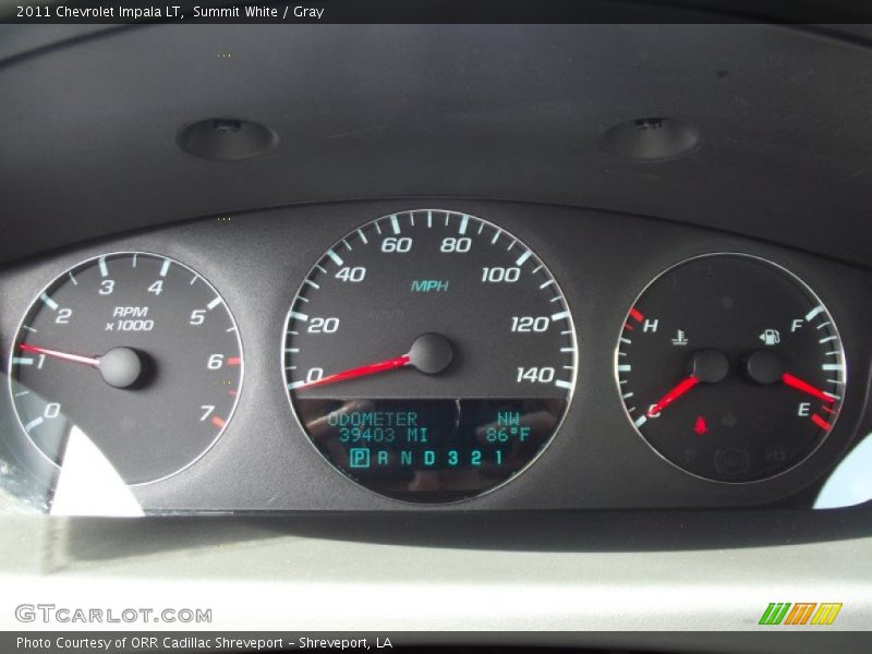Summit White / Gray 2011 Chevrolet Impala LT