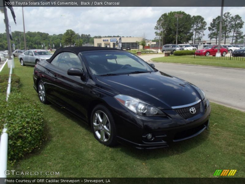 Black / Dark Charcoal 2008 Toyota Solara Sport V6 Convertible