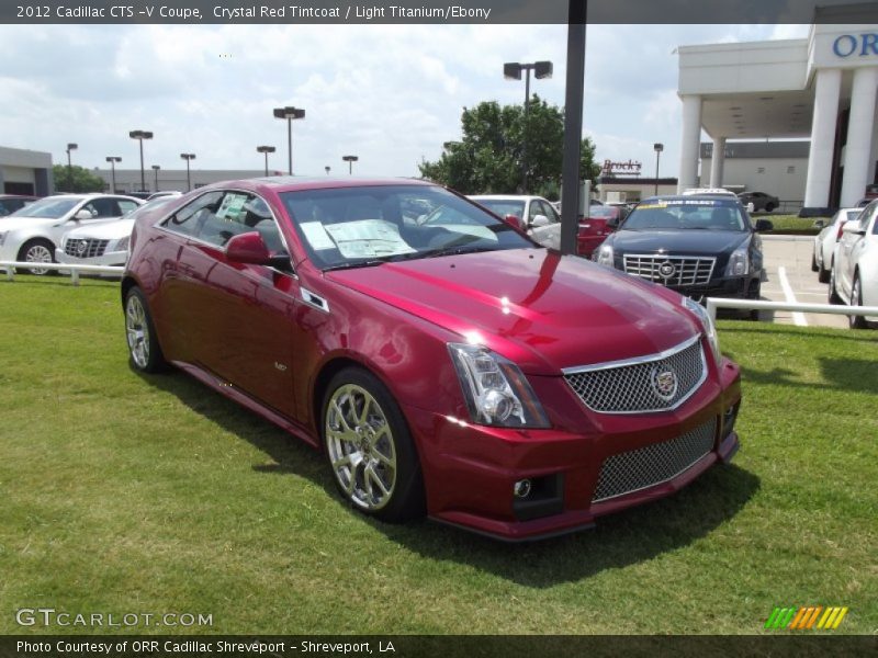 Crystal Red Tintcoat / Light Titanium/Ebony 2012 Cadillac CTS -V Coupe