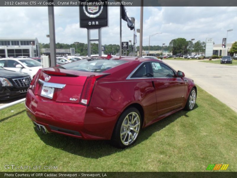 Crystal Red Tintcoat / Light Titanium/Ebony 2012 Cadillac CTS -V Coupe