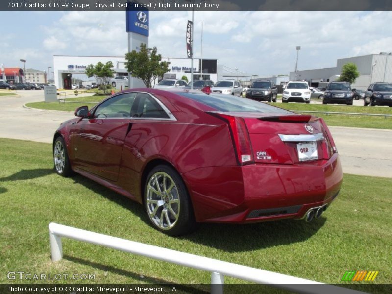 Crystal Red Tintcoat / Light Titanium/Ebony 2012 Cadillac CTS -V Coupe