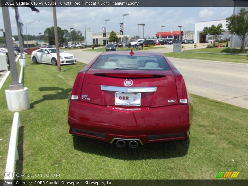 Crystal Red Tintcoat / Light Titanium/Ebony 2012 Cadillac CTS -V Coupe