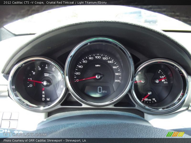 Crystal Red Tintcoat / Light Titanium/Ebony 2012 Cadillac CTS -V Coupe