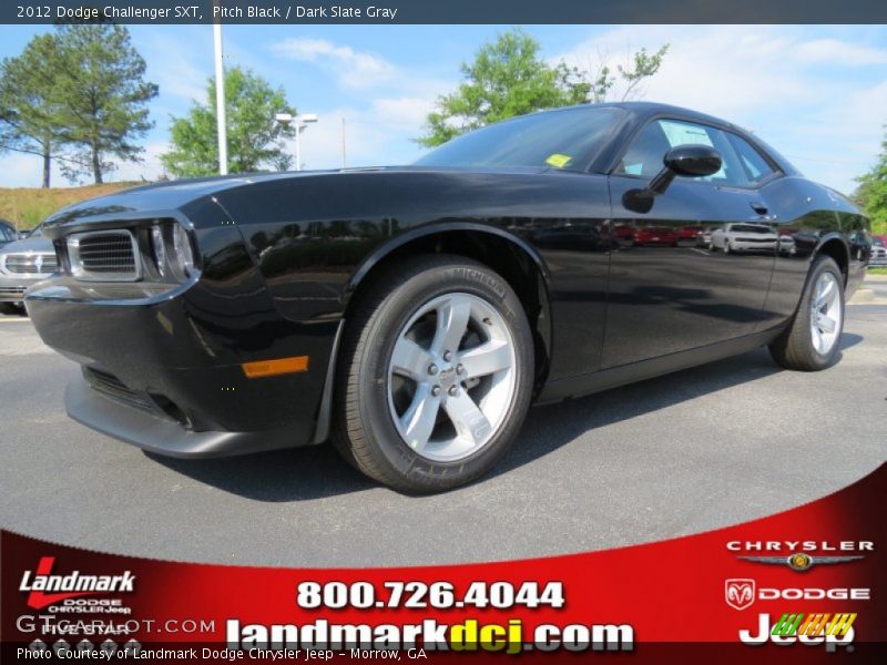 Pitch Black / Dark Slate Gray 2012 Dodge Challenger SXT