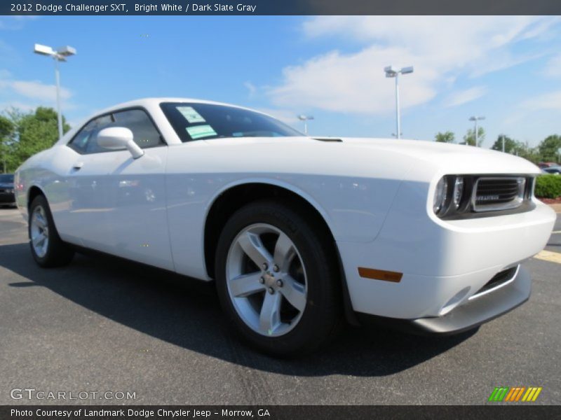 Bright White / Dark Slate Gray 2012 Dodge Challenger SXT