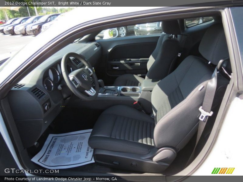 Bright White / Dark Slate Gray 2012 Dodge Challenger SXT