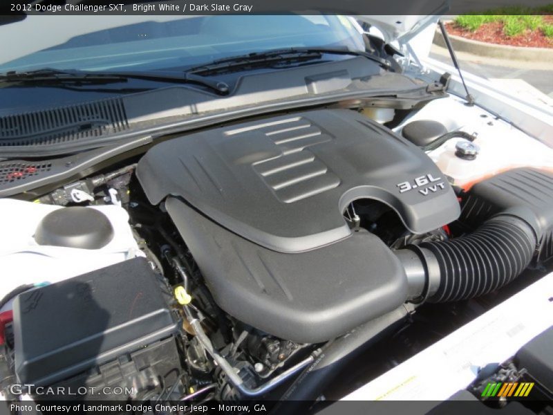 Bright White / Dark Slate Gray 2012 Dodge Challenger SXT