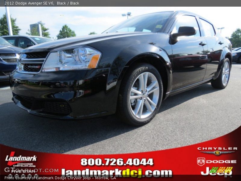 Black / Black 2012 Dodge Avenger SE V6