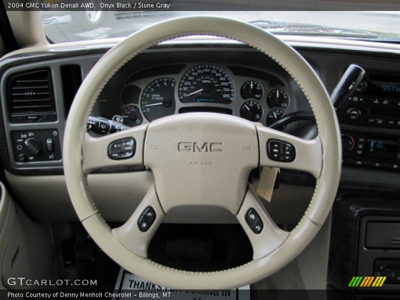 Onyx Black / Stone Gray 2004 GMC Yukon Denali AWD