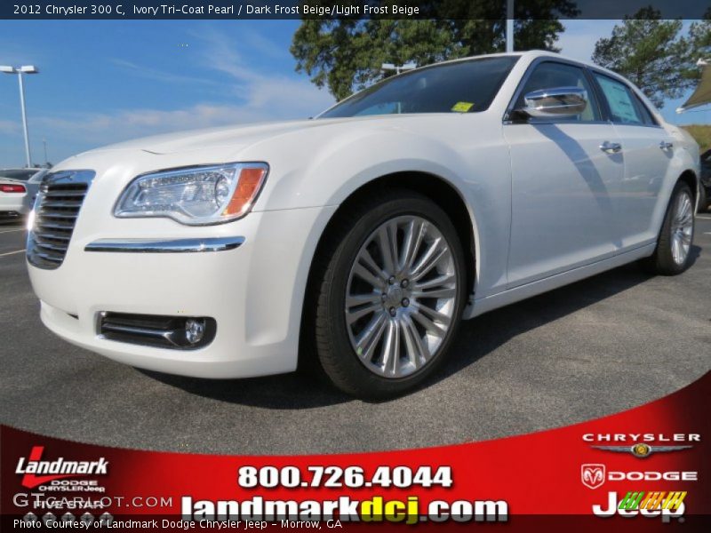 Ivory Tri-Coat Pearl / Dark Frost Beige/Light Frost Beige 2012 Chrysler 300 C