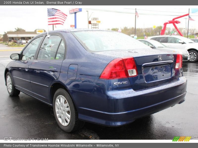 Eternal Blue Pearl / Gray 2005 Honda Civic LX Sedan