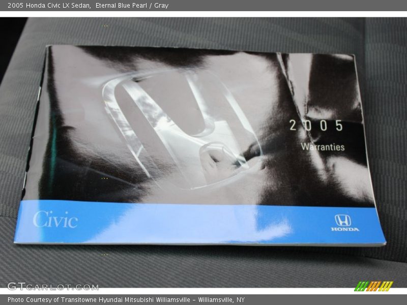 Eternal Blue Pearl / Gray 2005 Honda Civic LX Sedan