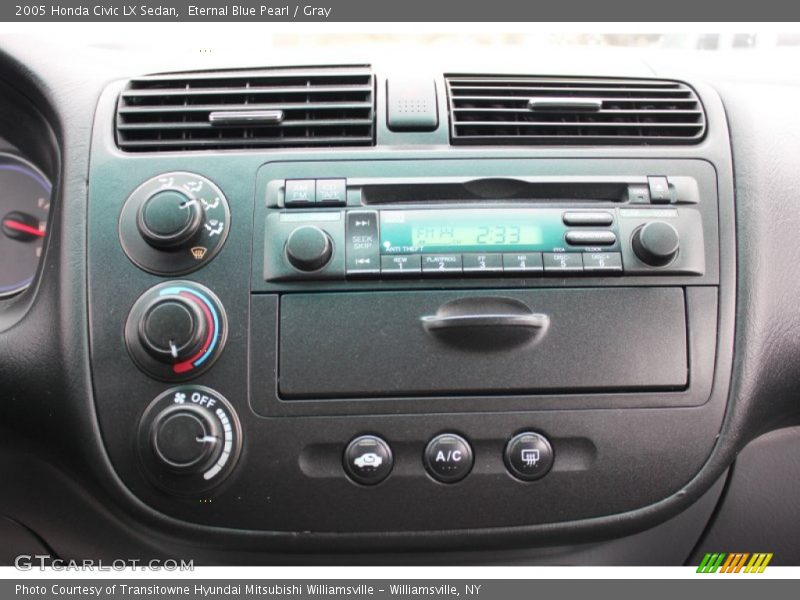 Eternal Blue Pearl / Gray 2005 Honda Civic LX Sedan