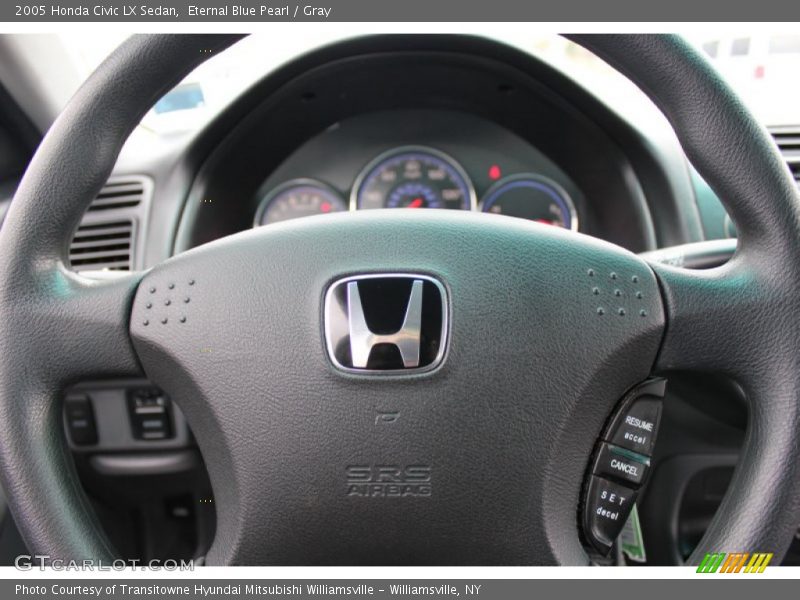 Eternal Blue Pearl / Gray 2005 Honda Civic LX Sedan