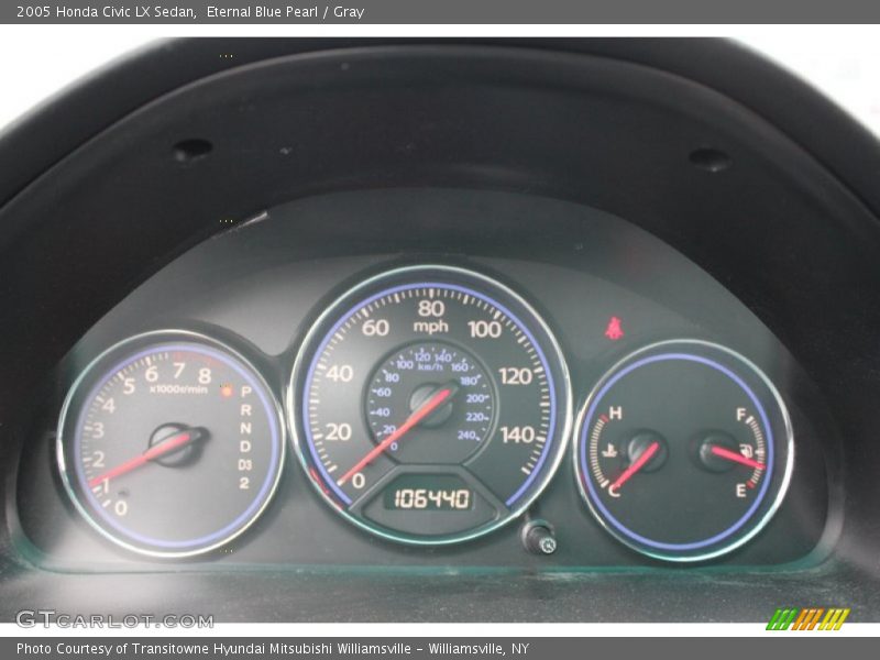 Eternal Blue Pearl / Gray 2005 Honda Civic LX Sedan
