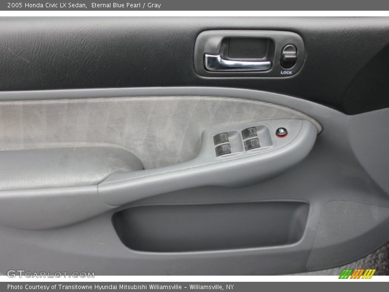 Eternal Blue Pearl / Gray 2005 Honda Civic LX Sedan