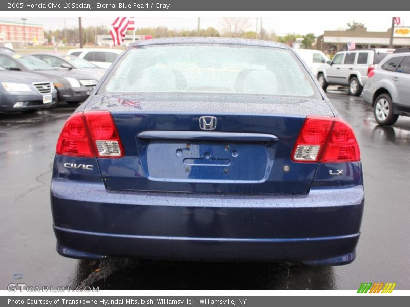 Eternal Blue Pearl / Gray 2005 Honda Civic LX Sedan