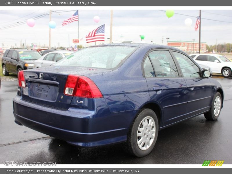 Eternal Blue Pearl / Gray 2005 Honda Civic LX Sedan