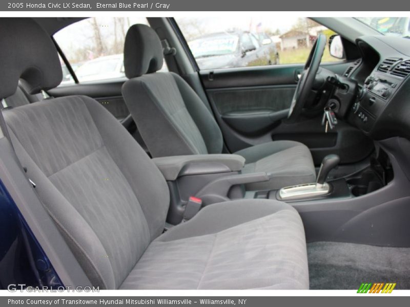 Eternal Blue Pearl / Gray 2005 Honda Civic LX Sedan