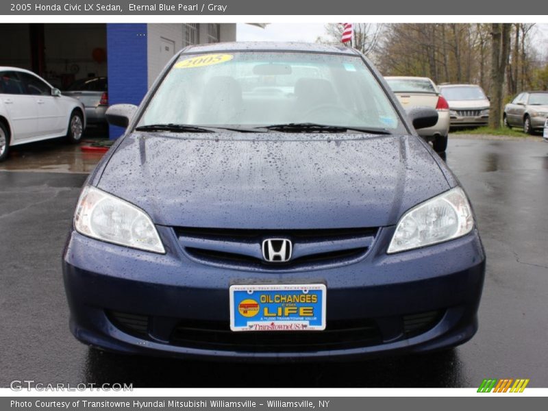 Eternal Blue Pearl / Gray 2005 Honda Civic LX Sedan