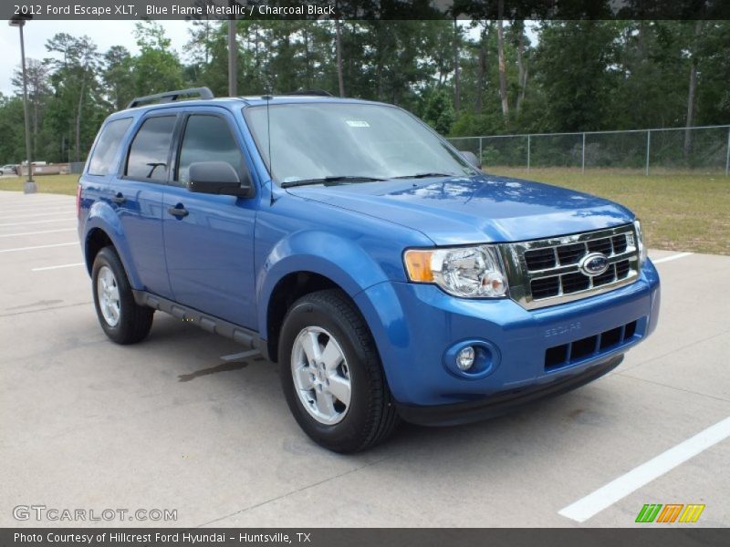 Blue Flame Metallic / Charcoal Black 2012 Ford Escape XLT