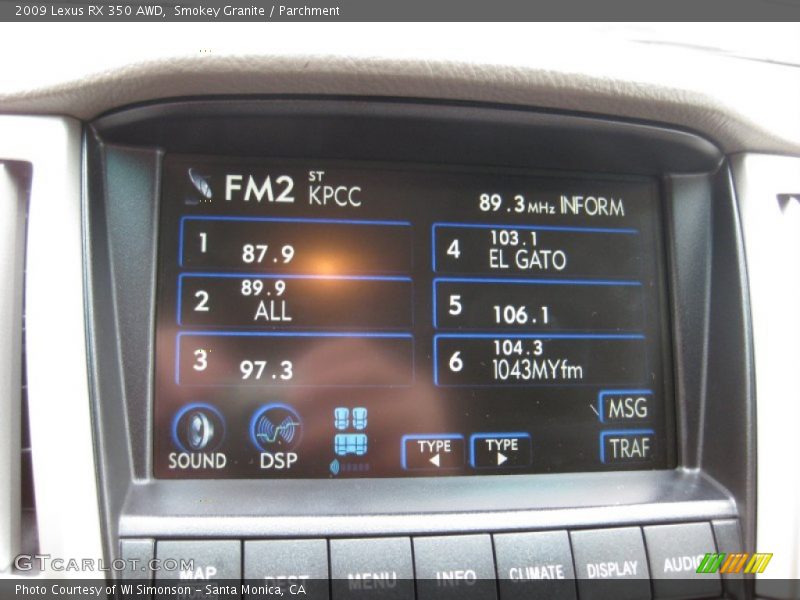 Smokey Granite / Parchment 2009 Lexus RX 350 AWD