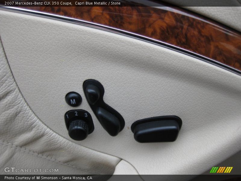 Capri Blue Metallic / Stone 2007 Mercedes-Benz CLK 350 Coupe