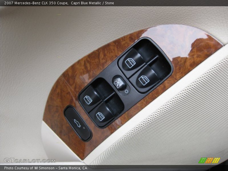 Capri Blue Metallic / Stone 2007 Mercedes-Benz CLK 350 Coupe