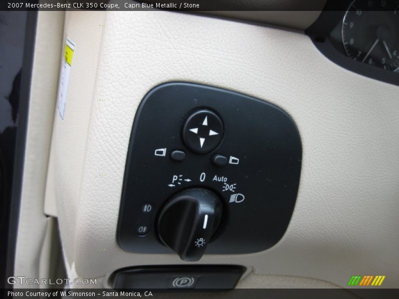 Capri Blue Metallic / Stone 2007 Mercedes-Benz CLK 350 Coupe