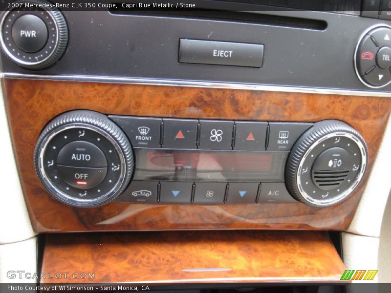 Capri Blue Metallic / Stone 2007 Mercedes-Benz CLK 350 Coupe