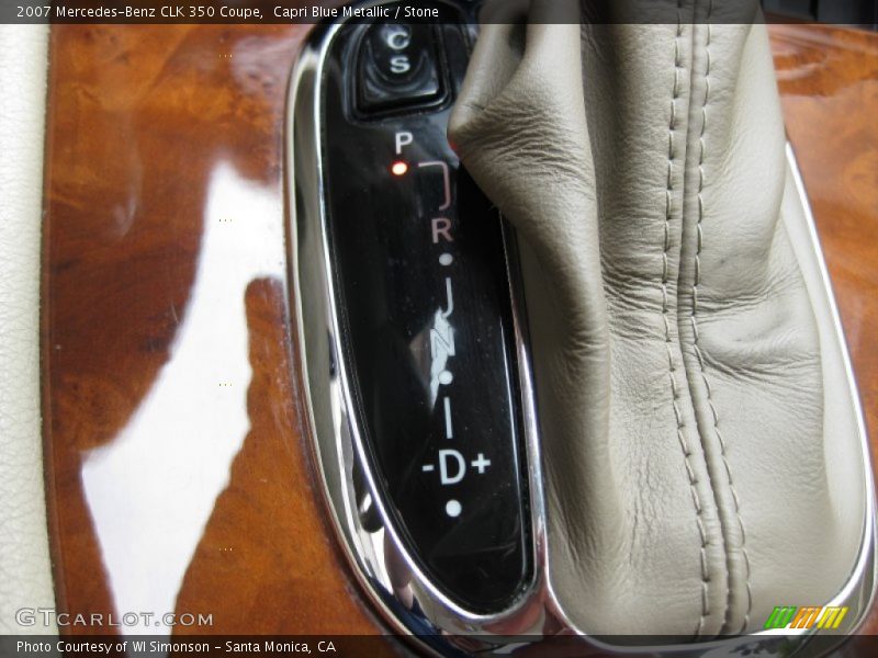 Capri Blue Metallic / Stone 2007 Mercedes-Benz CLK 350 Coupe