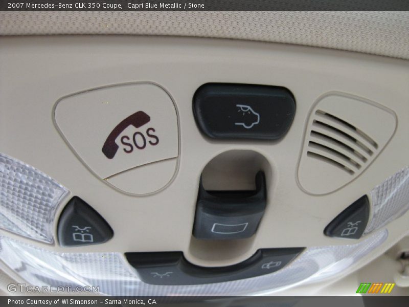 Capri Blue Metallic / Stone 2007 Mercedes-Benz CLK 350 Coupe