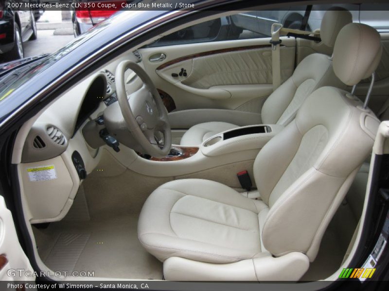 Capri Blue Metallic / Stone 2007 Mercedes-Benz CLK 350 Coupe