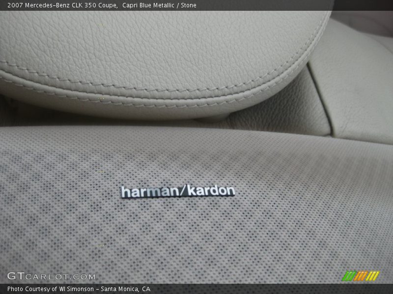 Capri Blue Metallic / Stone 2007 Mercedes-Benz CLK 350 Coupe