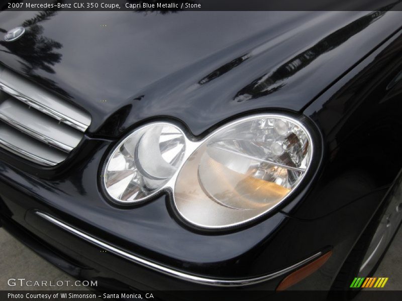 Capri Blue Metallic / Stone 2007 Mercedes-Benz CLK 350 Coupe