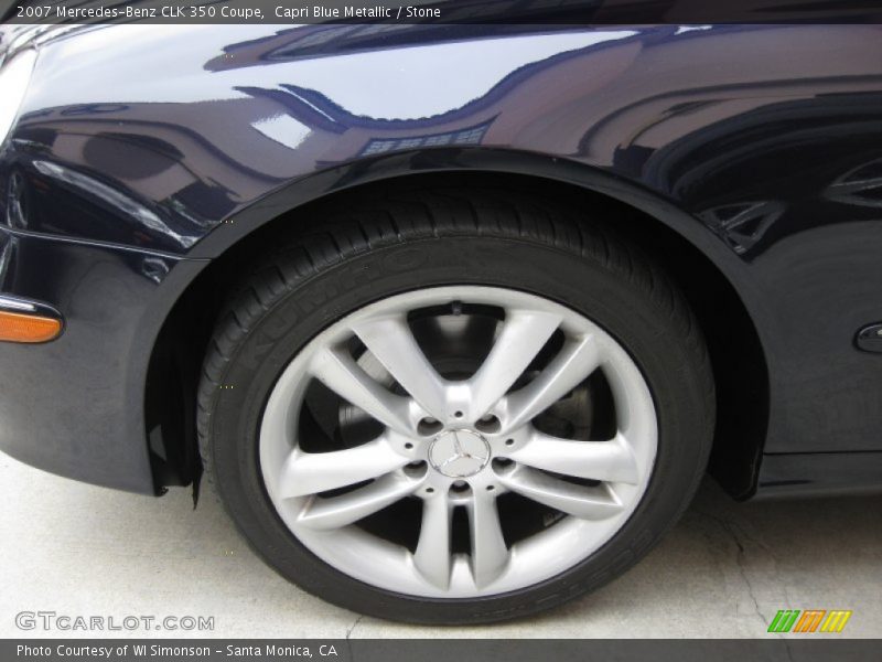 Capri Blue Metallic / Stone 2007 Mercedes-Benz CLK 350 Coupe